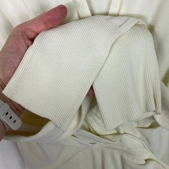 Gauge81 Off White Nojas Dress‎ Size XS Faux Wrap Elastic Waist Ribbed Knit Mini - Picture 9 of 16
